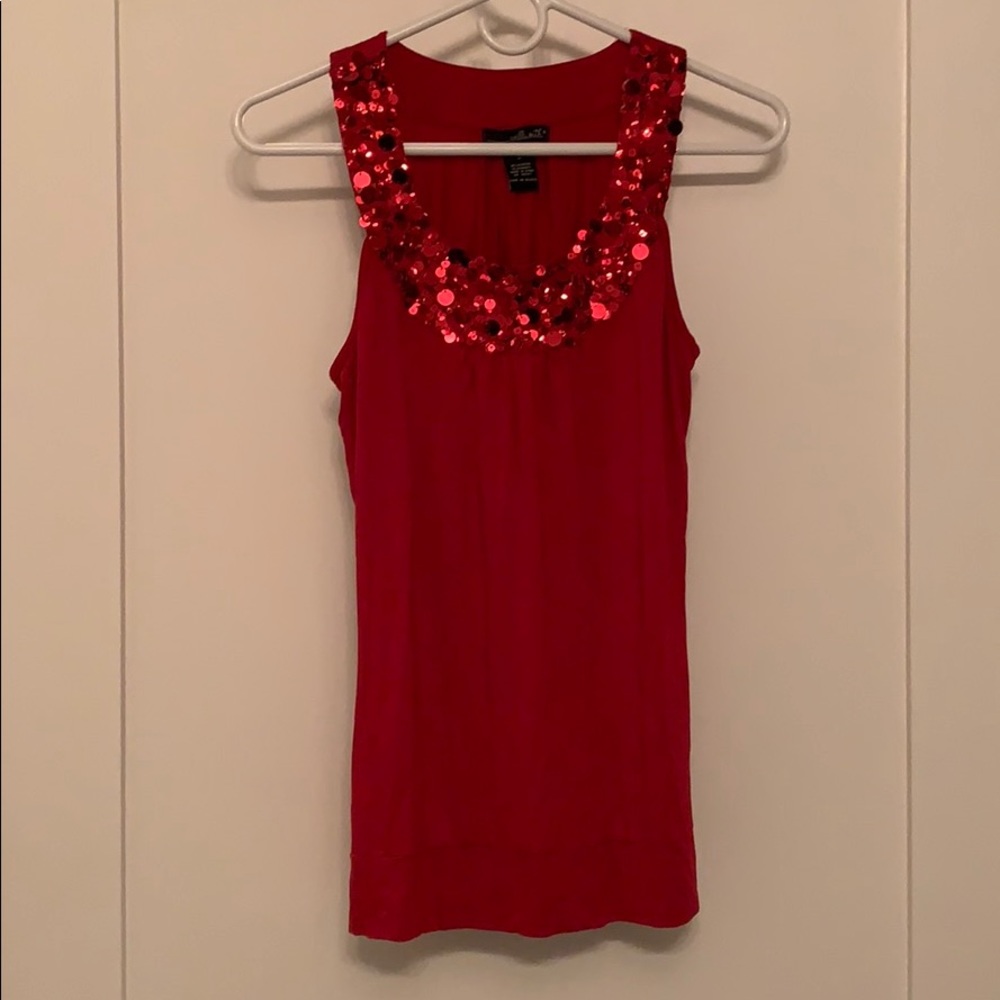 Red sparkly tank!